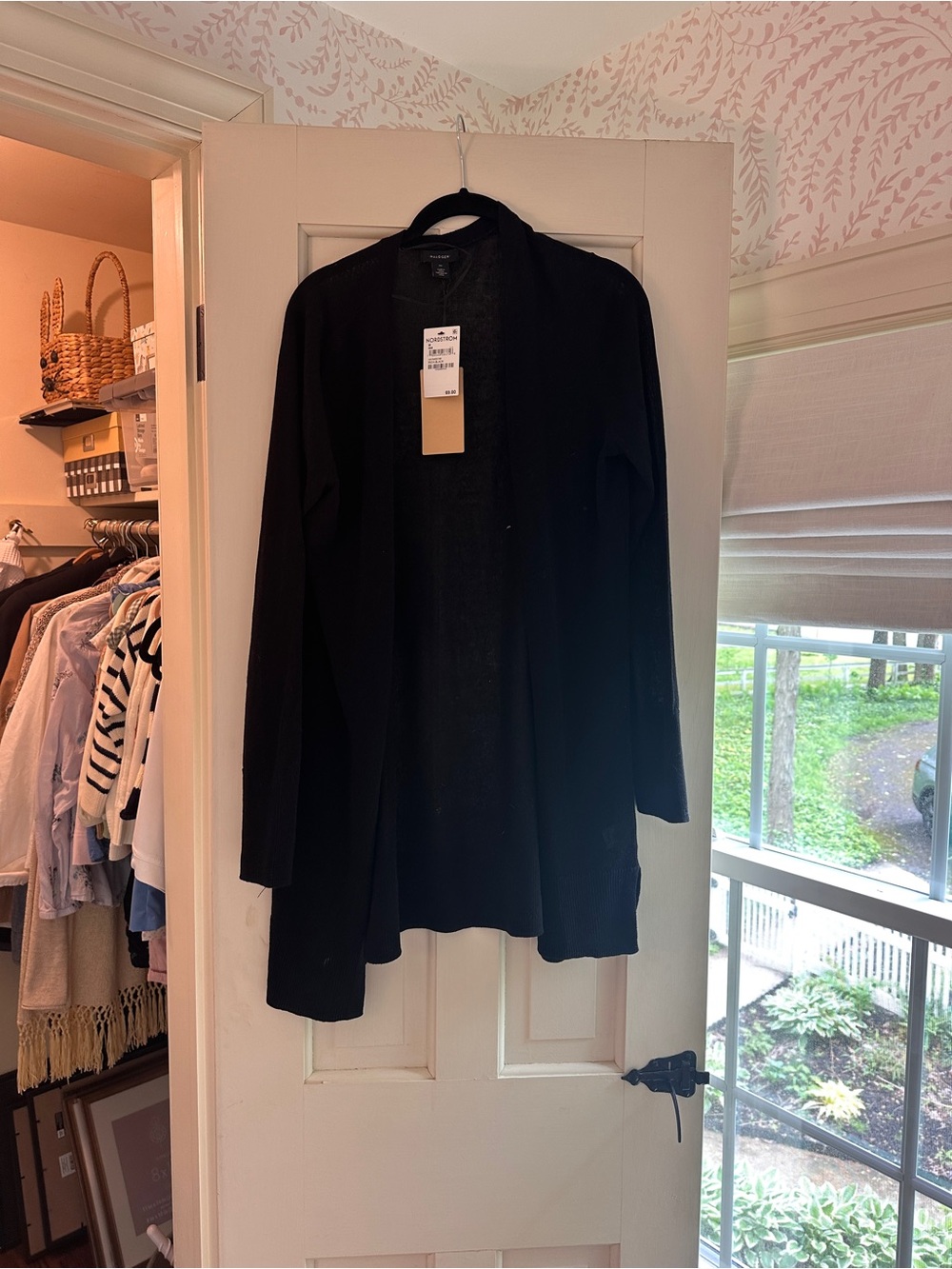 Nordstrom Black Open-Front Women's Cardigan